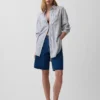Camisa túnica oversize de mezcla de lino
