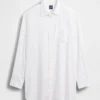 Camisa túnica oversize de mezcla de lino