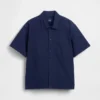 Camisa utilitaria de corte holgado y dobladillo recto
