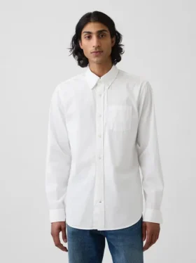 Camisas clásicas de popelín de algodón orgánico