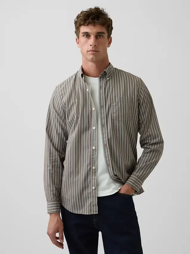 Camisas clásicas de popelín de algodón orgánico