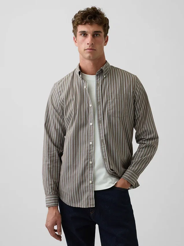 Camisas clásicas de popelín de algodón orgánico