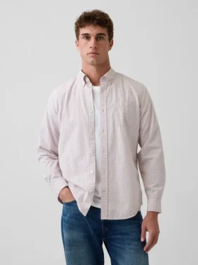 Camisas clásicas de popelín de algodón orgánico