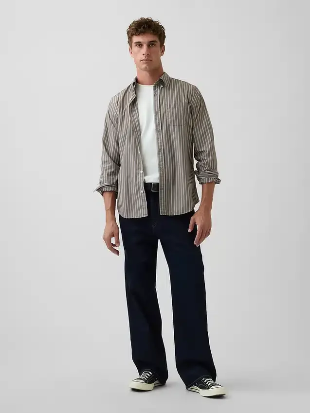 Camisas clásicas de popelín de algodón orgánico