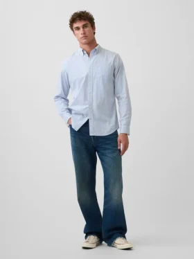 Camisas clásicas de popelín de algodón orgánico