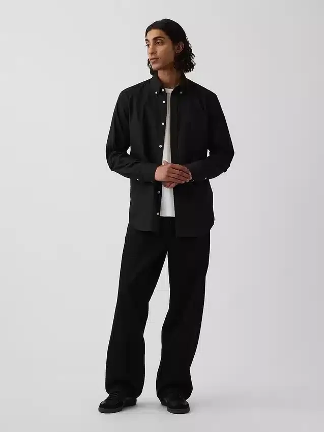 Camisas clásicas de popelín de algodón orgánico