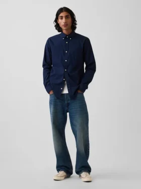 Camisas clásicas de popelín de algodón orgánico