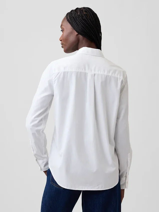 Camisas clásicas de popelín de algodón orgánico