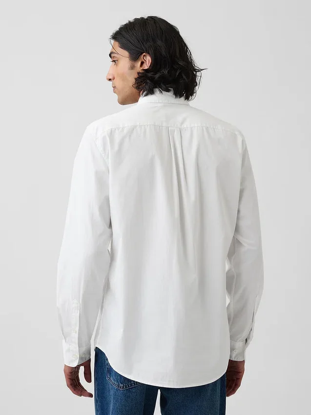 Camisas clásicas de popelín de algodón orgánico