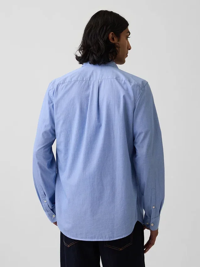Camisas clásicas de popelín de algodón orgánico