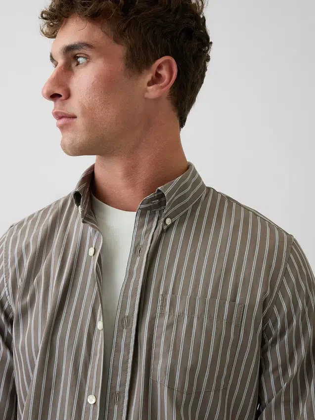 Camisas clásicas de popelín de algodón orgánico