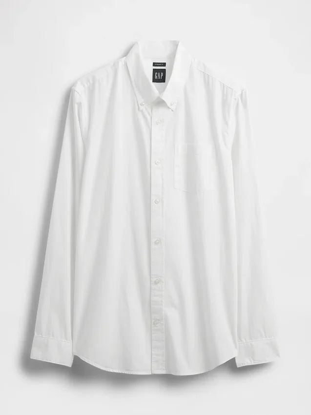 Camisas clásicas de popelín de algodón orgánico