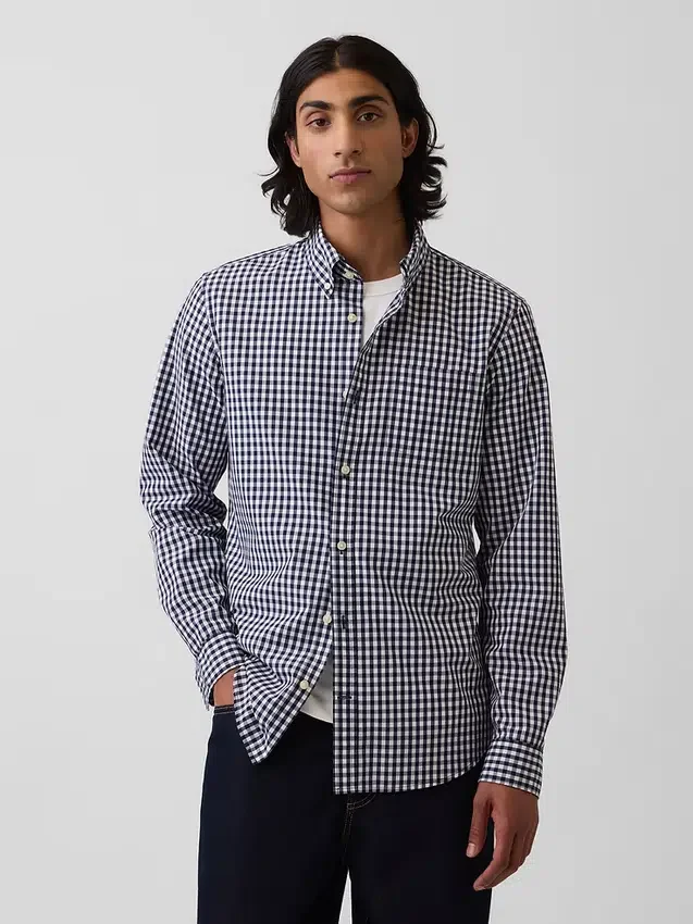 Camisas clásicas de popelín de algodón orgánico