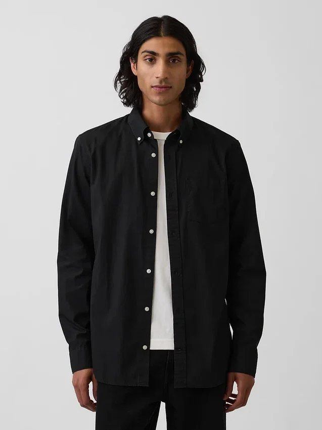 Camisas clásicas de popelín de algodón orgánico