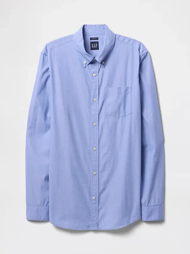 Camisas clásicas de popelín de algodón orgánico
