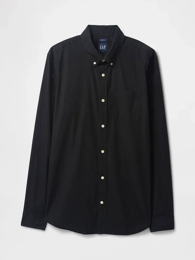 Camisas clásicas de popelín de algodón orgánico