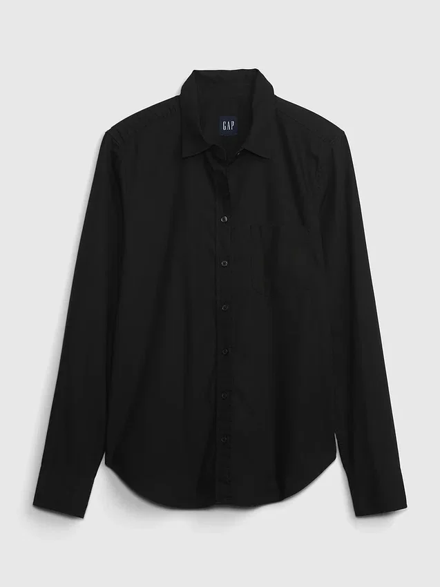 Camisas clásicas de popelín de algodón orgánico