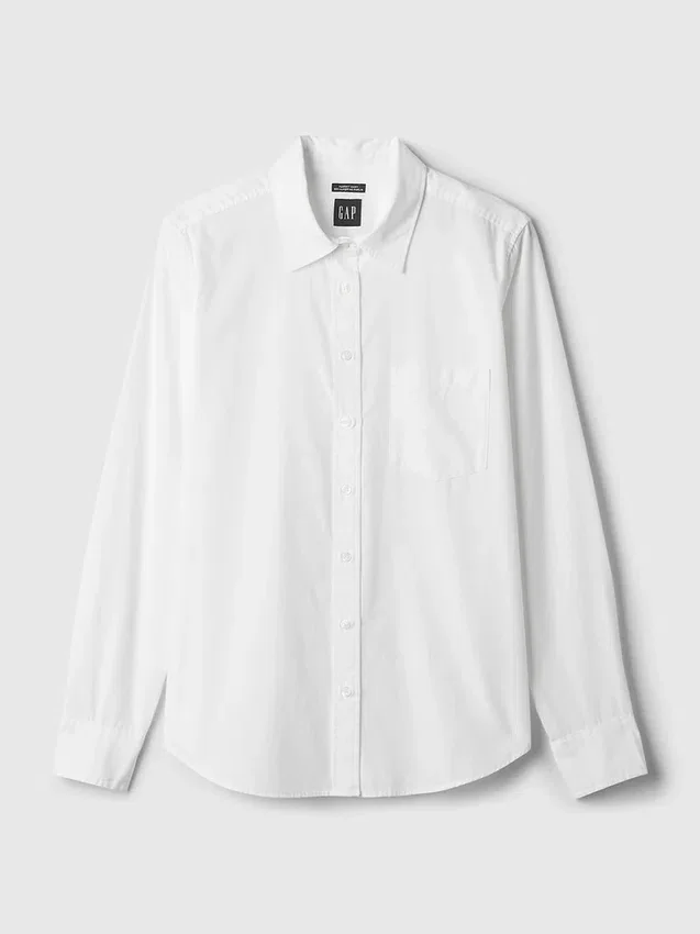 Camisas clásicas de popelín de algodón orgánico