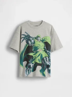 Camisas con diseño Marvel para niños, corte holgado