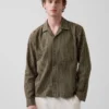 Camisas de corte recto y holgado con rayas Dobby