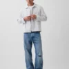 Camisas de corte recto y holgado con rayas Dobby