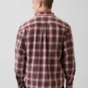 Camisas de cuadros holgadas de sarga lavada al sol