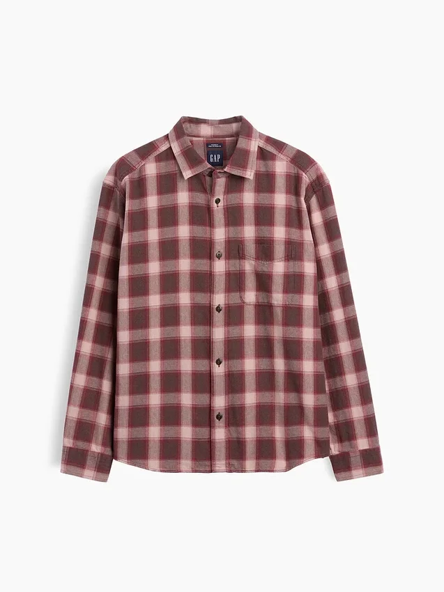Camisas de cuadros holgadas de sarga lavada al sol