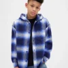 Camisas de franela con capucha de algodón orgánico para niños