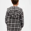 Camisas de franela con capucha de algodón orgánico para niños