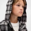 Camisas de franela con capucha de algodón orgánico para niños