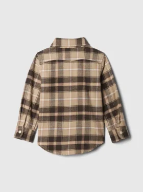 Camisas de franela de algodón orgánico para bebés y niños pequeños