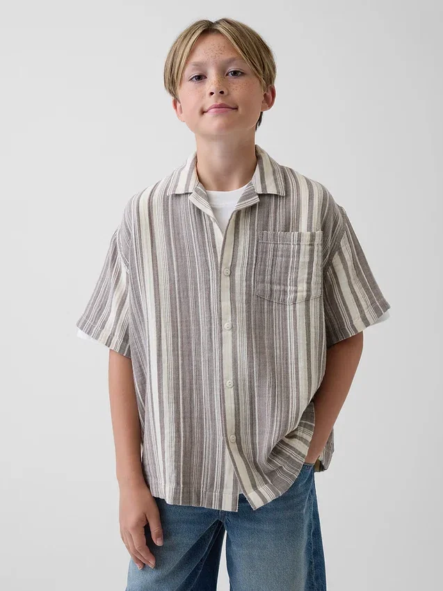 Camisas de gasa de algodón para niños