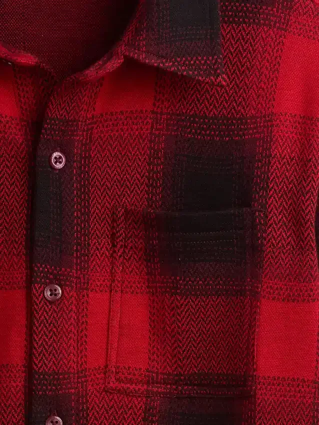 Camisas de jersey de punto a cuadros para niños
