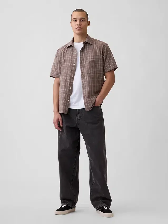 Camisas de lino y algodón con textura