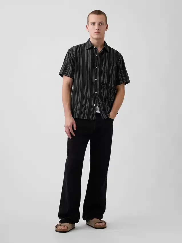 Camisas de lino y algodón con textura