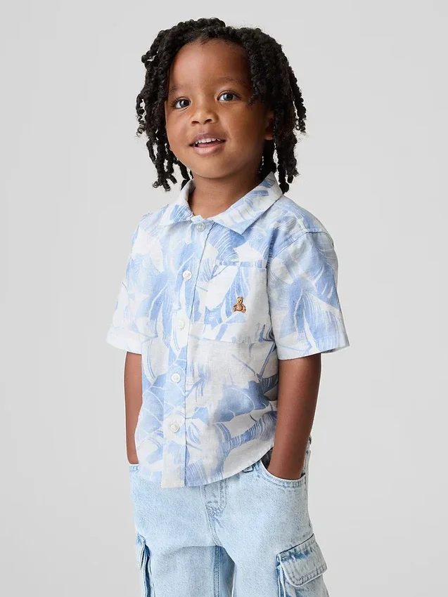 Camisas de lino y algodón para bebés y niños