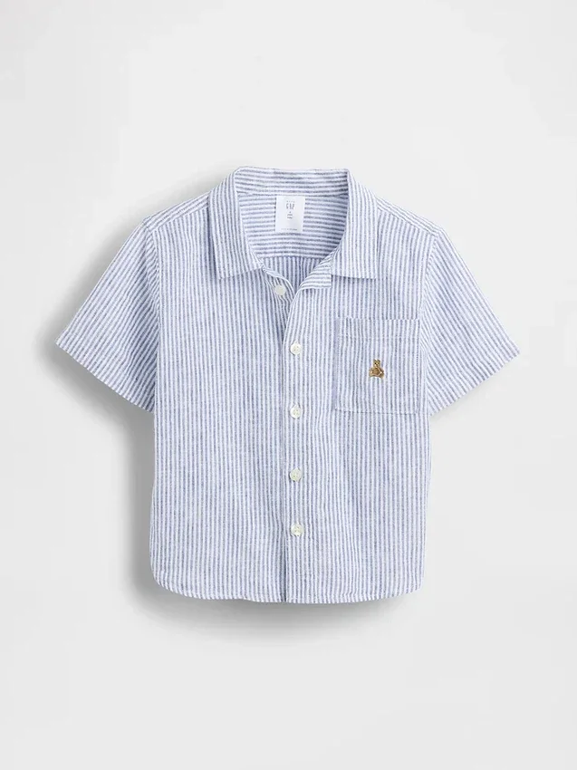 Camisas de lino y algodón para bebés y niños