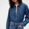 Camisas de mezclilla con cremallera GAP × Victoria Beckham