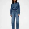 Camisas de mezclilla con cremallera GAP × Victoria Beckham