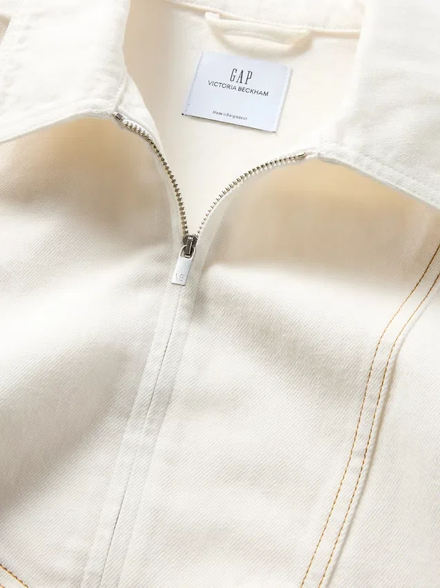 Camisas de mezclilla con cremallera GAP × Victoria Beckham