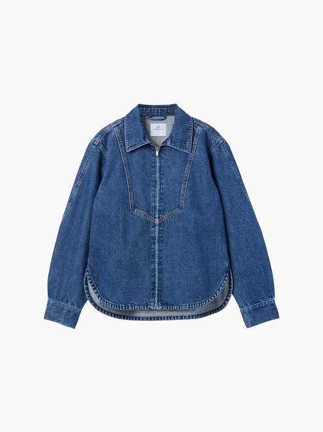 Camisas de mezclilla con cremallera GAP × Victoria Beckham