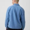 Camisas de mezclilla de corte holgado y dobladillo recto