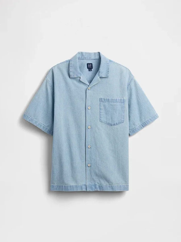 Camisas de mezclilla para niños de corte holgado