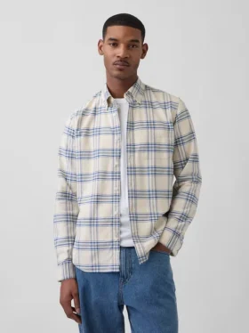 Camisas de oxford a cuadros con botones