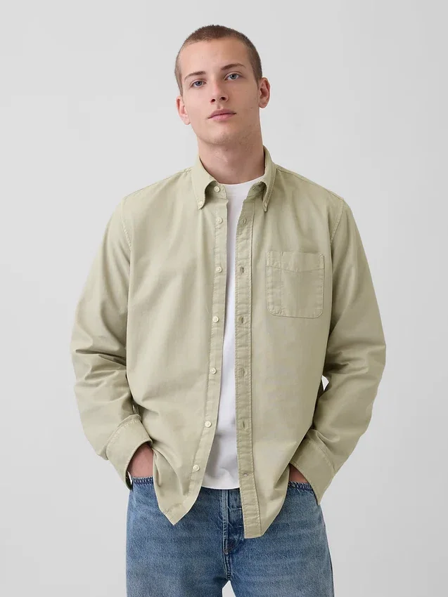 Camisas de oxford a cuadros con botones