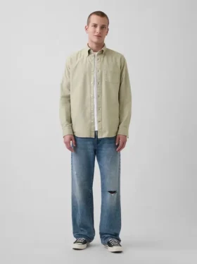 Camisas de oxford a cuadros con botones