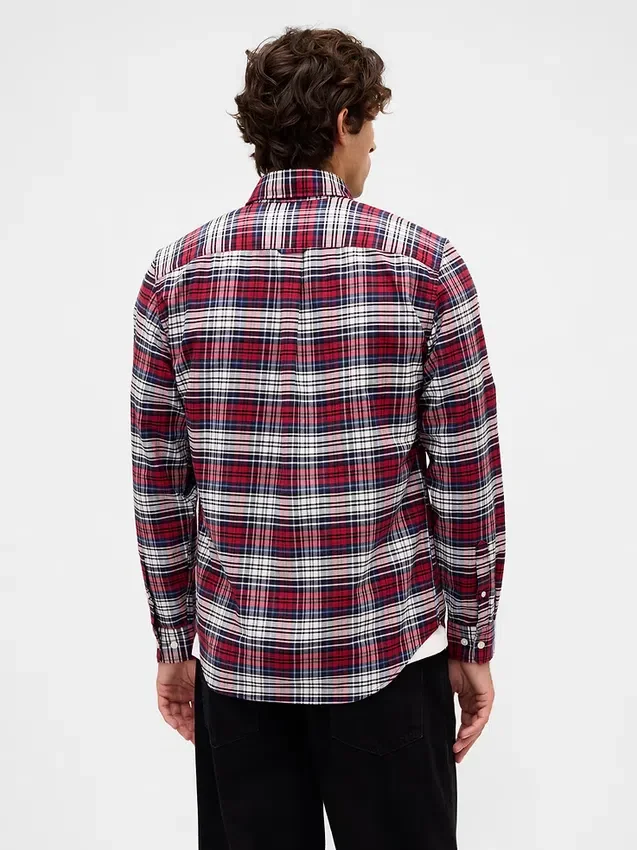Camisas de oxford a cuadros con botones