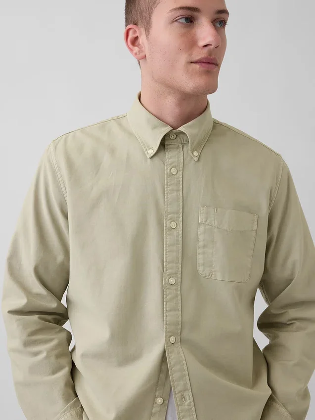 Camisas de oxford a cuadros con botones