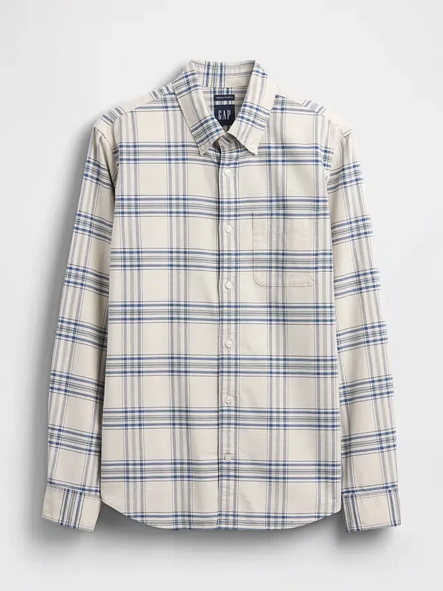 Camisas de oxford a cuadros con botones