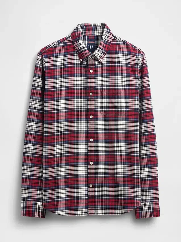 Camisas de oxford a cuadros con botones